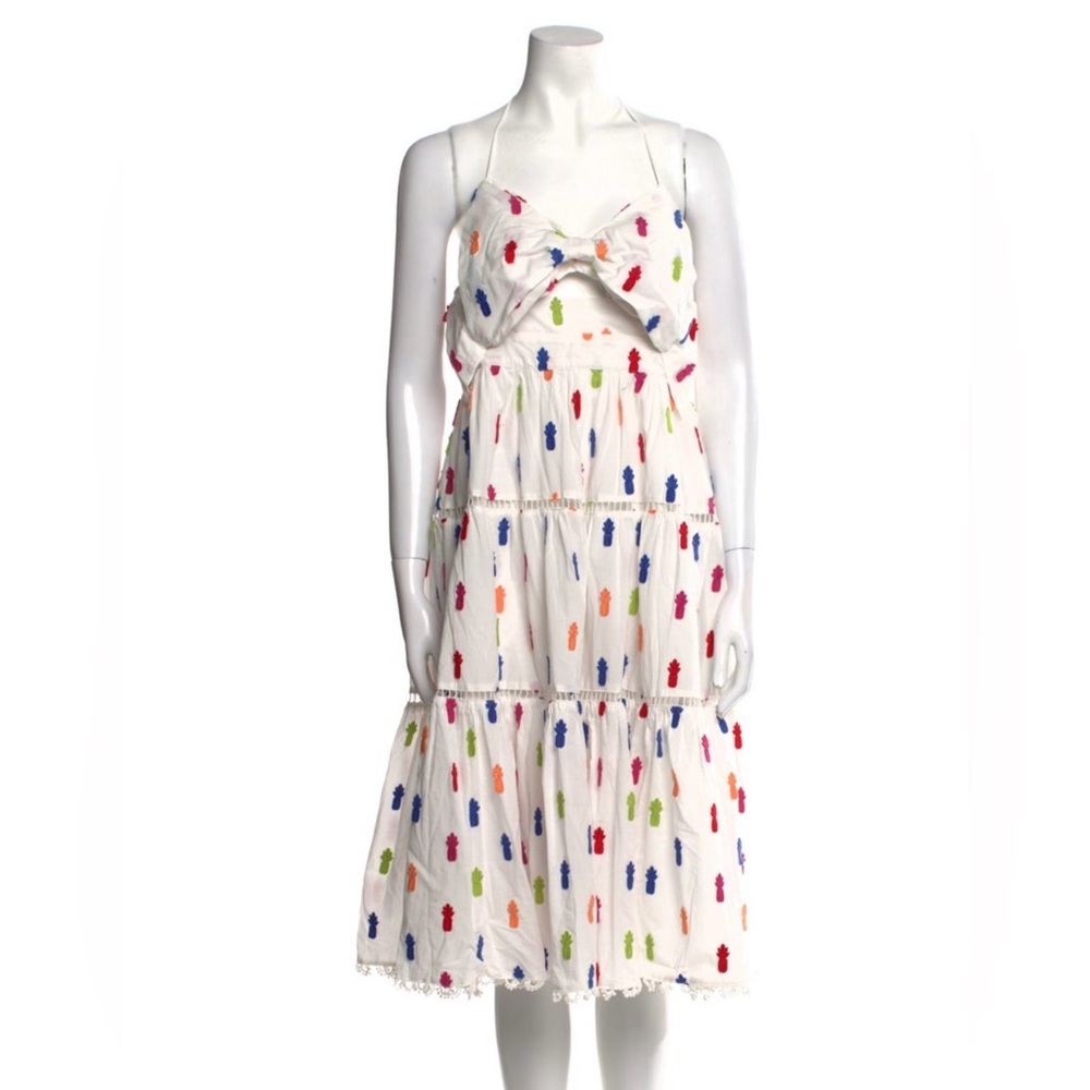 FARM Rio Multicolor Pineapple Midi Dress size S